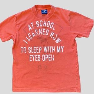 Abercrombie Boys Short Sleeve T-Shirt. Orange, Size Small.